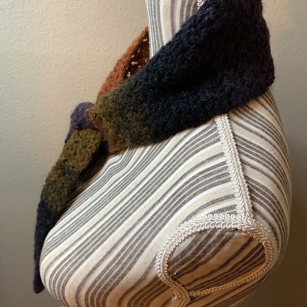 Ombré wool blend knit scarflet